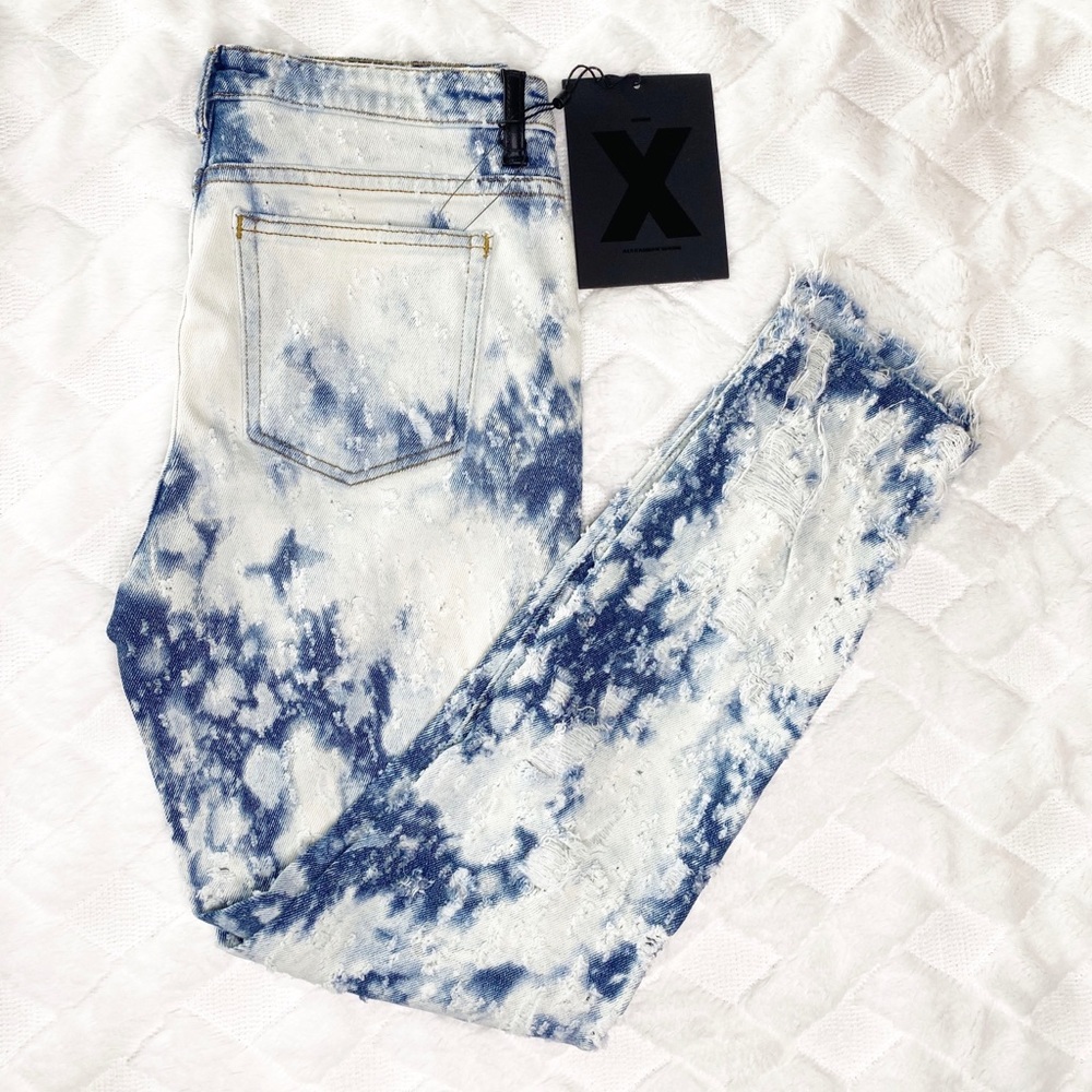 ALEXANDER WANG X bleached skinny jeans